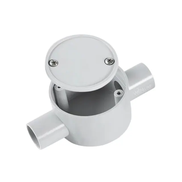 Through-way PVC junction box 20 mm